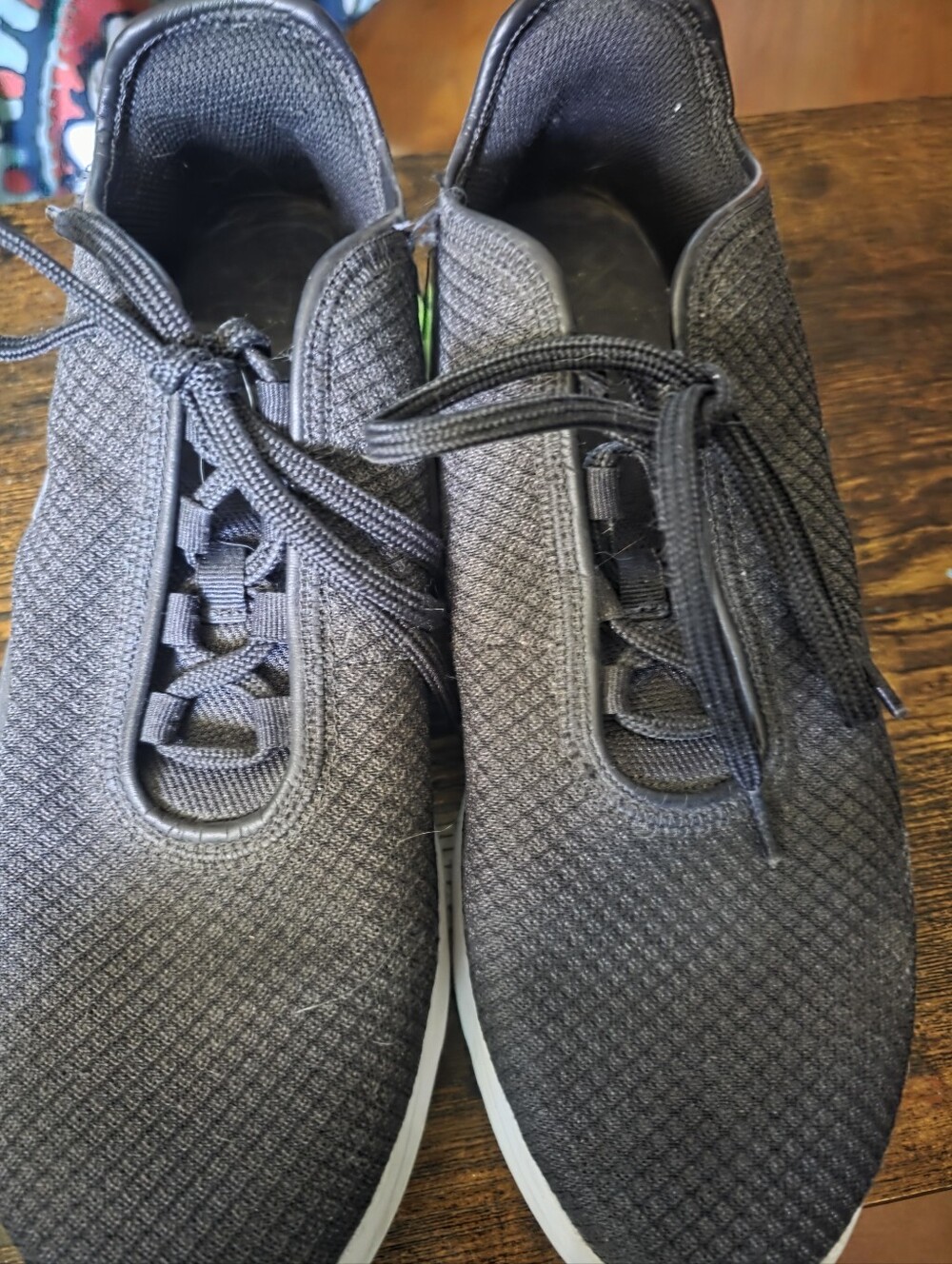 Men's Black Knit Casual Sneakers - Comfortable Everyday Shoes 10